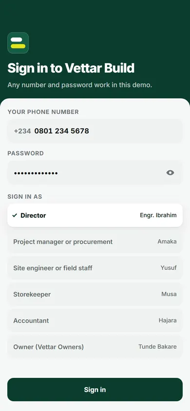 First prototype opening screen